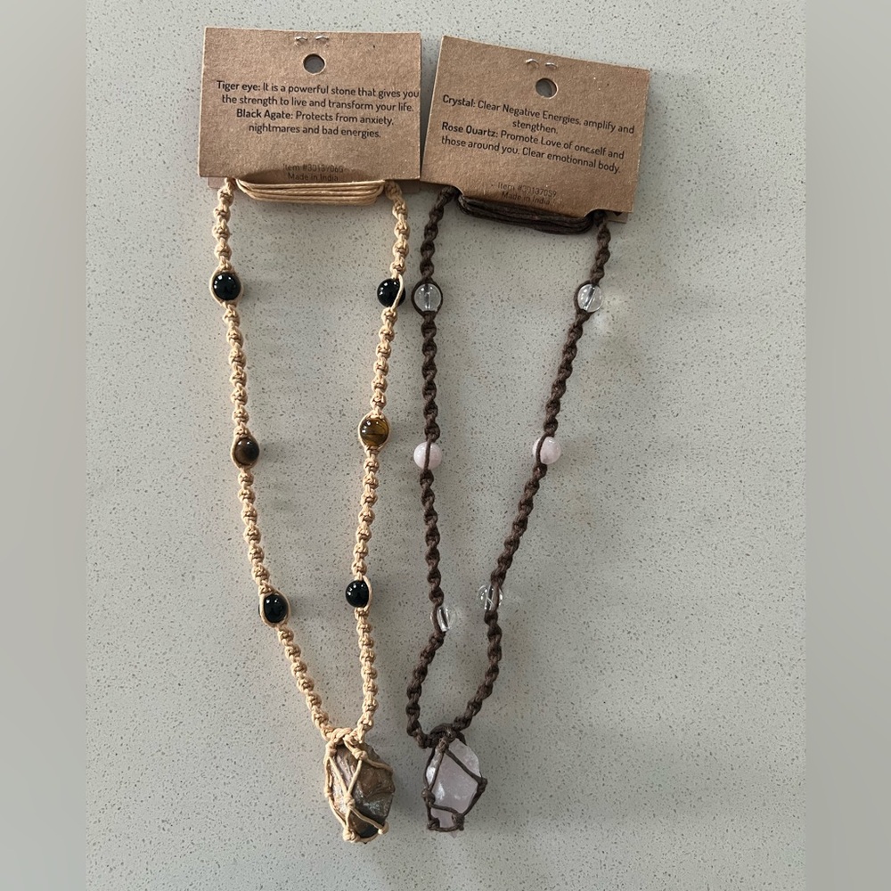 Handcrafted Gemstone Necklace Set - Picture 2 of 2
